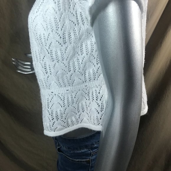 a.n.a. A New Approach Women's Small Vintage USA Knit Cardigan Crop Open Front To - Picture 9 of 15